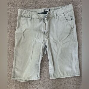 Vans Men’s Light Gray Chino Shorts | Casual Skate Shorts | 28 Waist